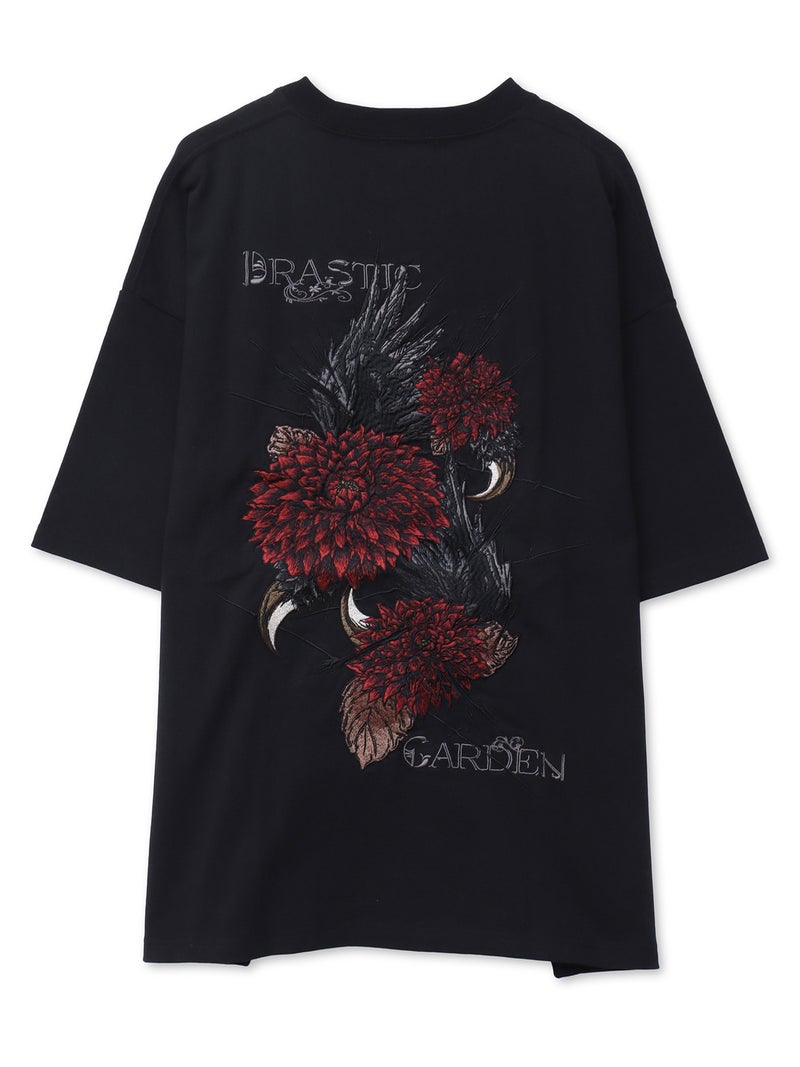 【DRASTIC GARDEN】“フェザーダリア”総刺繍Tシャツ