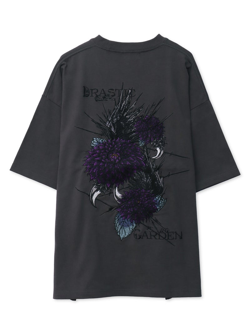【DRASTIC GARDEN】“フェザーダリア”総刺繍Tシャツ