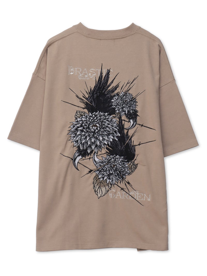 【DRASTIC GARDEN】“フェザーダリア”総刺繍Tシャツ