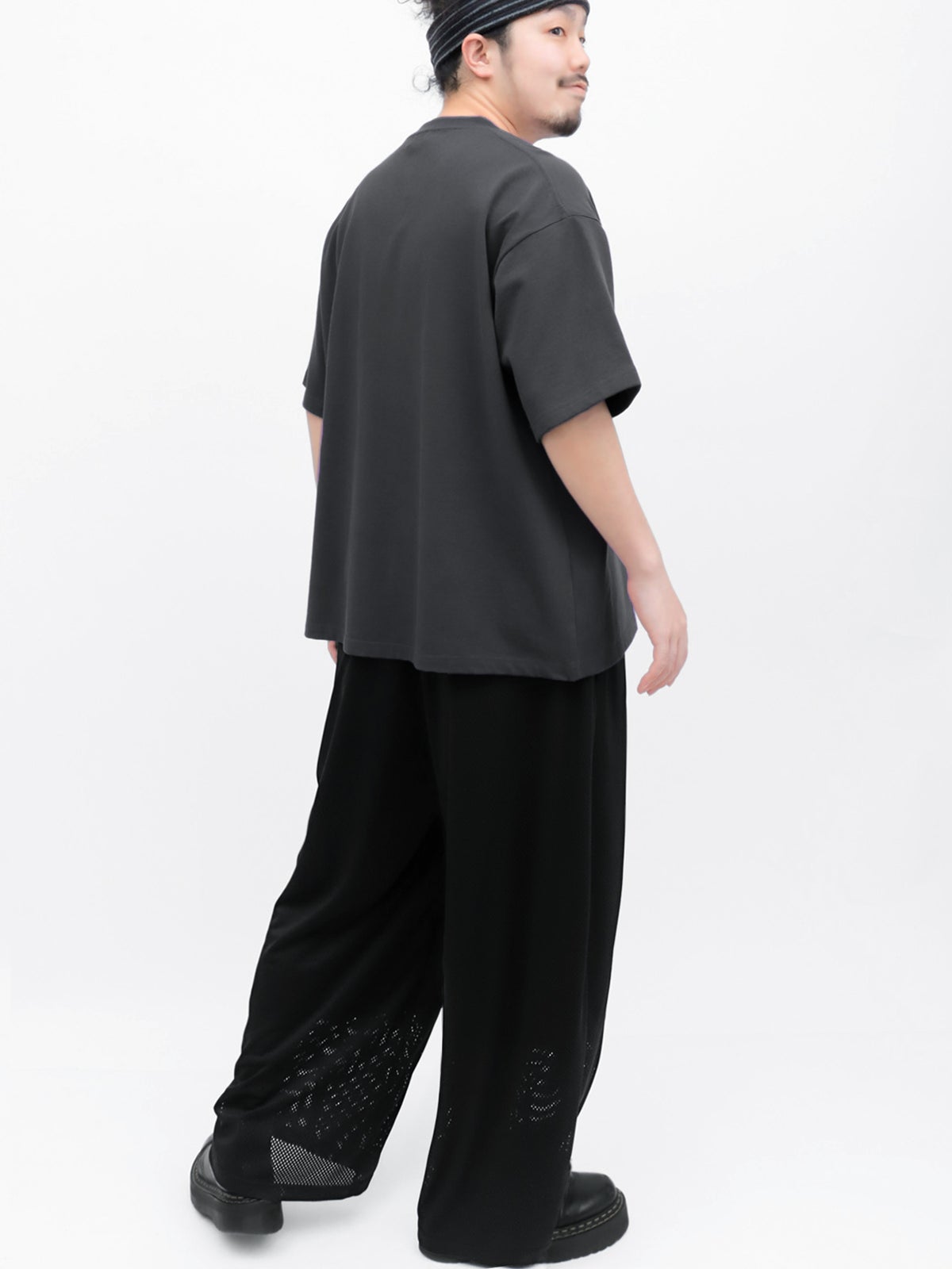 ≪40%OFF≫【DRASTIC GARDEN】“稲妻の薔薇”総刺繍メッシュ素材ワイドパンツ≪返品・取寄対応不可≫