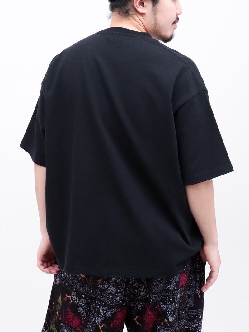 【DRASTIC GARDEN】“稲妻の薔薇”ワンポイント刺繍Tシャツ