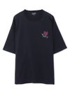 【DRASTIC GARDEN】“稲妻の薔薇”ワンポイント刺繍Tシャツ