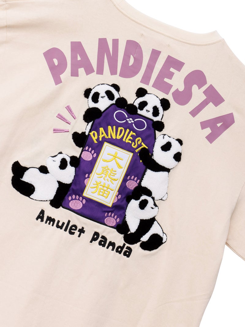 【PANDIESTA JAPAN】“お守りパンダ”刺繍入りロンT
