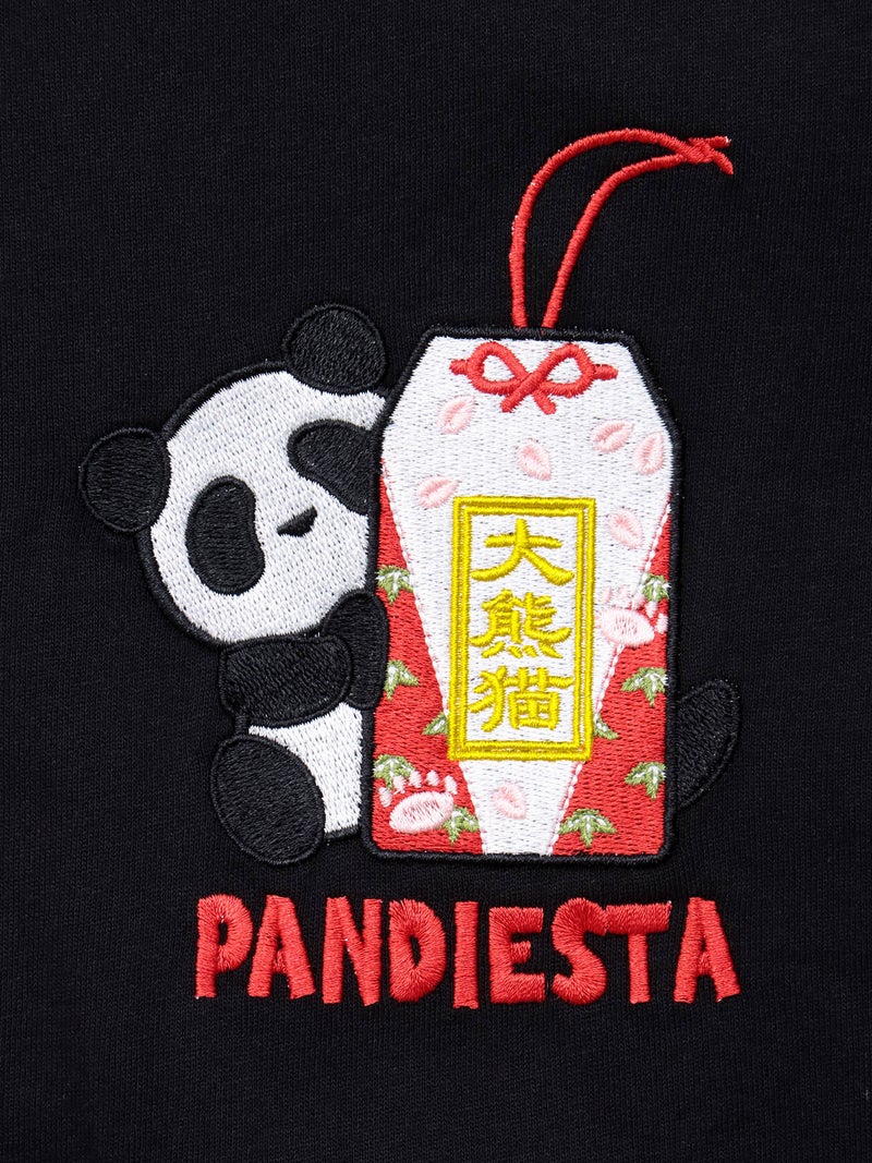 【PANDIESTA JAPAN】“お守りパンダ”刺繍入りロンT