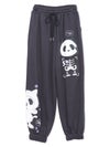 ≪40%OFF≫【PANDIESTA JAPAN】“ネコパンダハーフBONES”フェイクファー切替スウェットパンツ≪返品・取寄対応不可≫