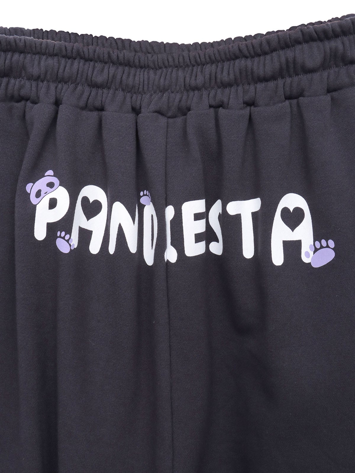 ≪40%OFF≫【PANDIESTA JAPAN】“ネコパンダハーフBONES”フェイクファー切替スウェットパンツ≪返品・取寄対応不可≫