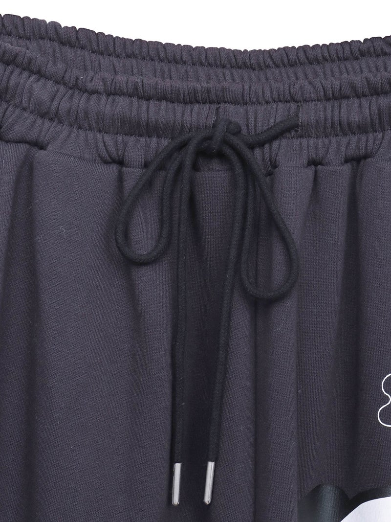 ≪40%OFF≫【PANDIESTA JAPAN】“ネコパンダハーフBONES”フェイクファー切替スウェットパンツ≪返品・取寄対応不可≫