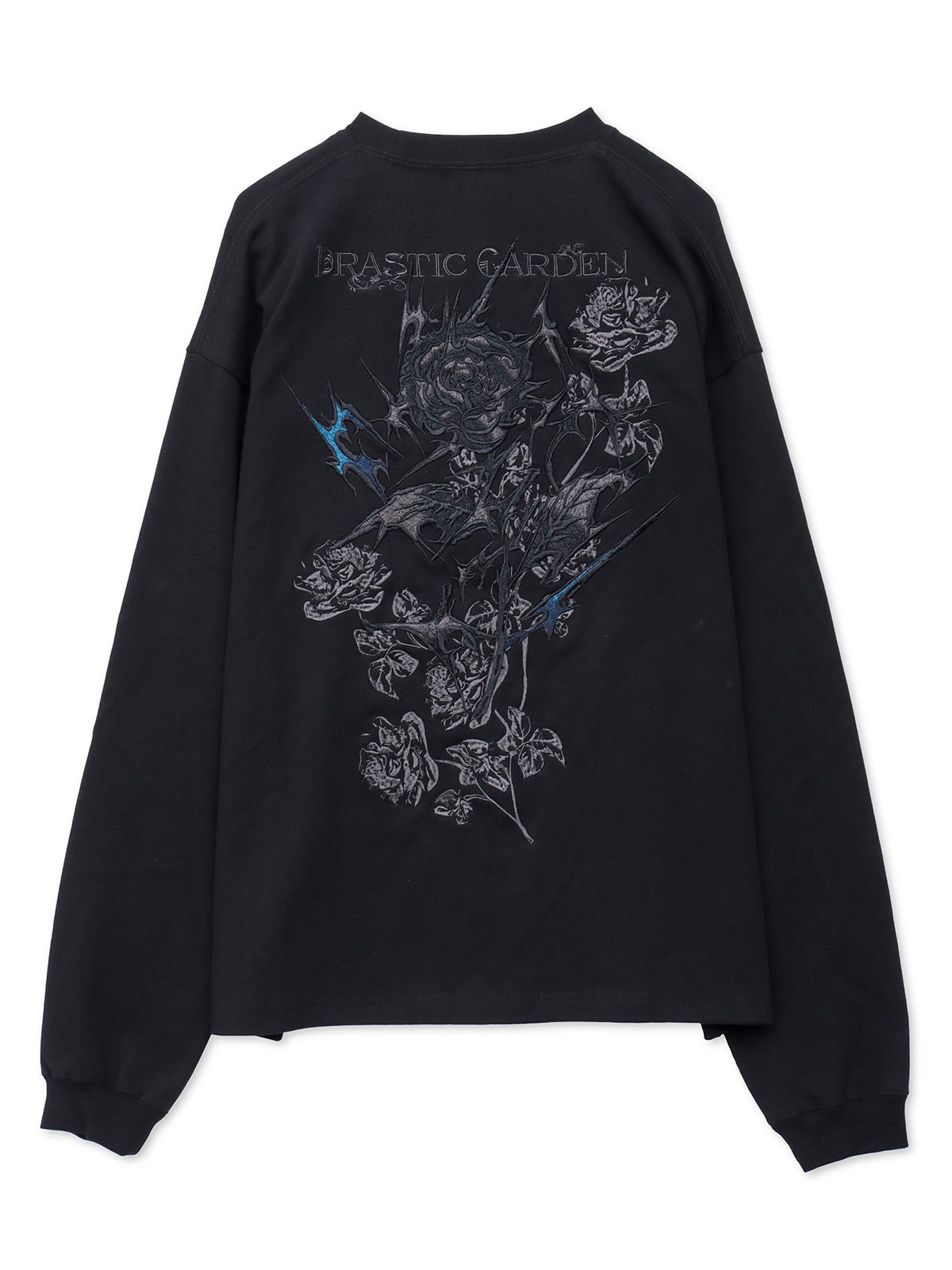 【DRASTIC GARDEN】“漆黒の華々”総刺繍BGIシルエットロンT
