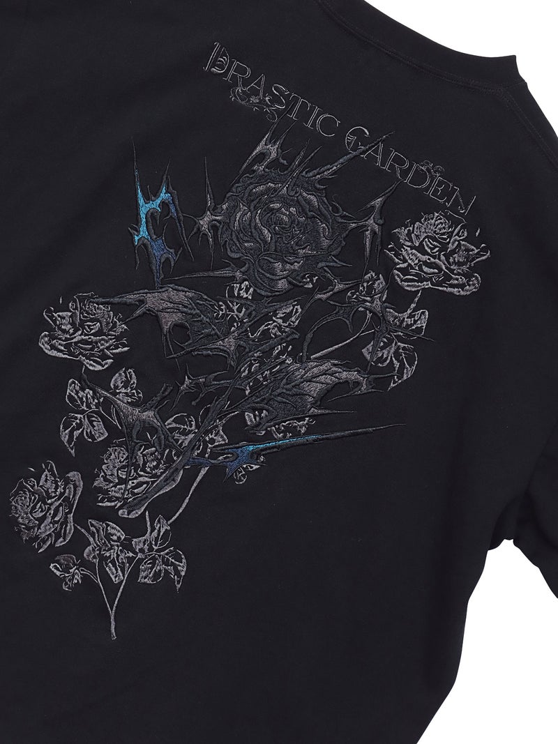 【DRASTIC GARDEN】“漆黒の華々”総刺繍BGIシルエットロンT
