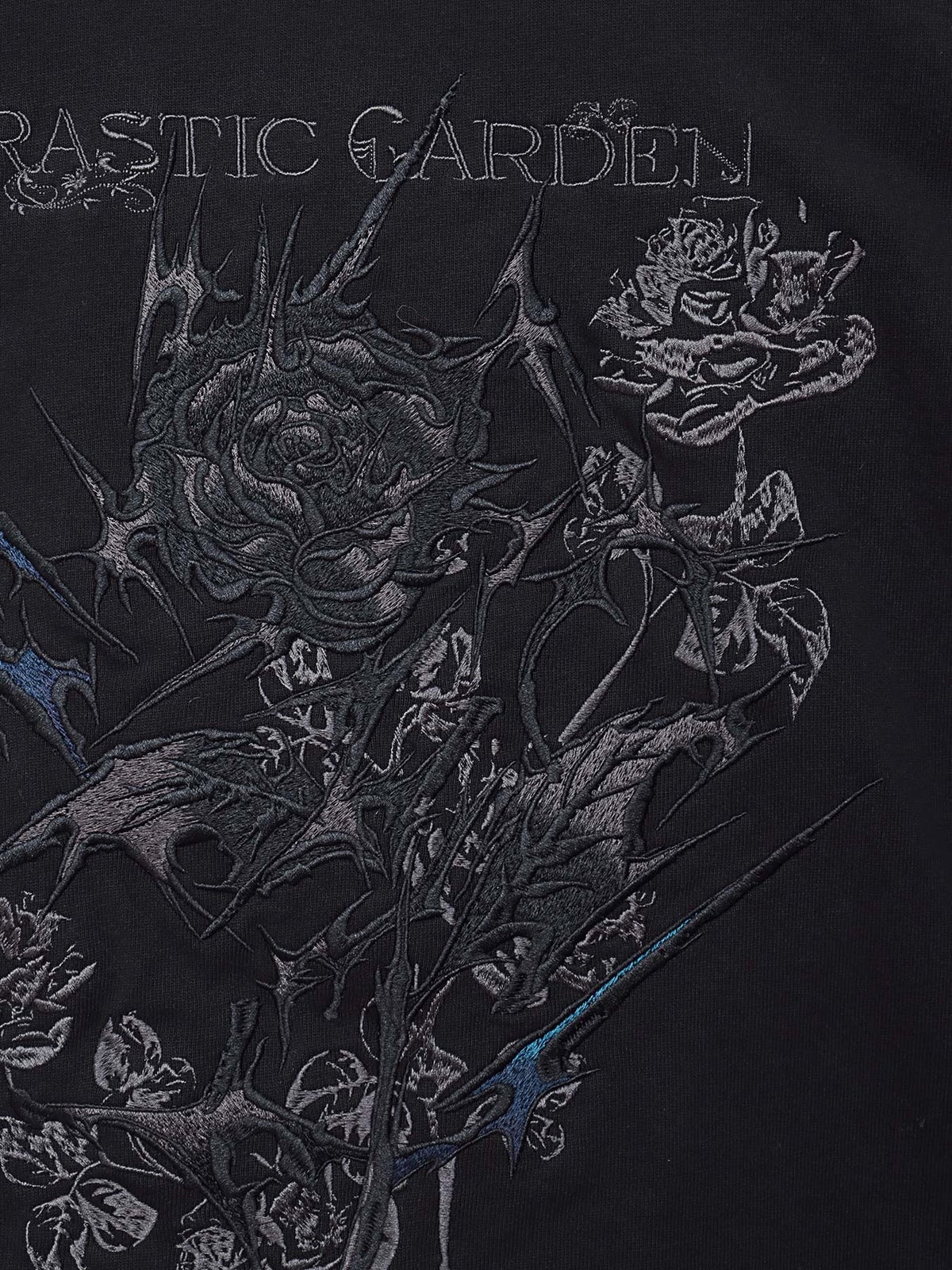 【DRASTIC GARDEN】“漆黒の華々”総刺繍BGIシルエットロンT