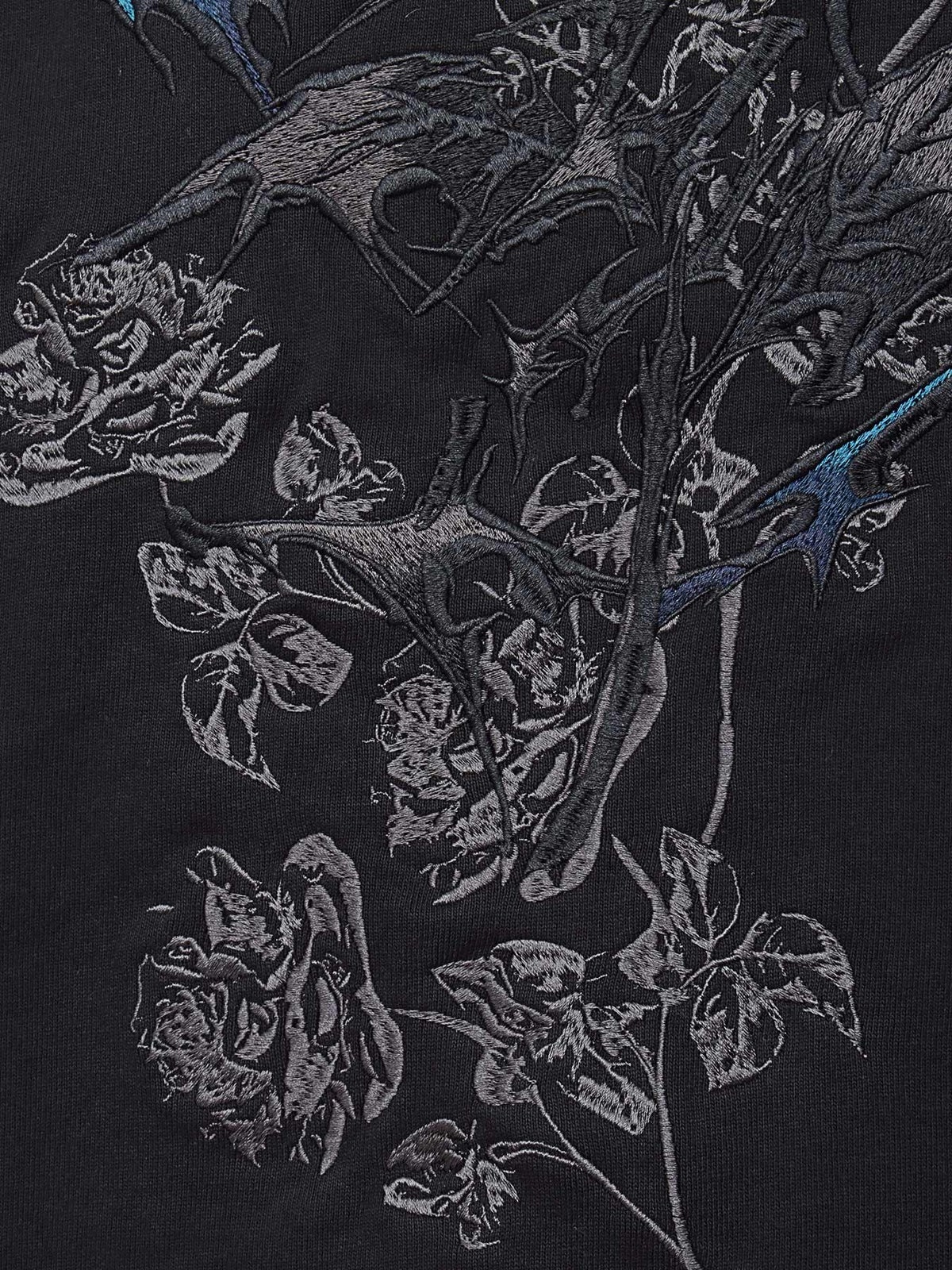 【DRASTIC GARDEN】“漆黒の華々”総刺繍BGIシルエットロンT