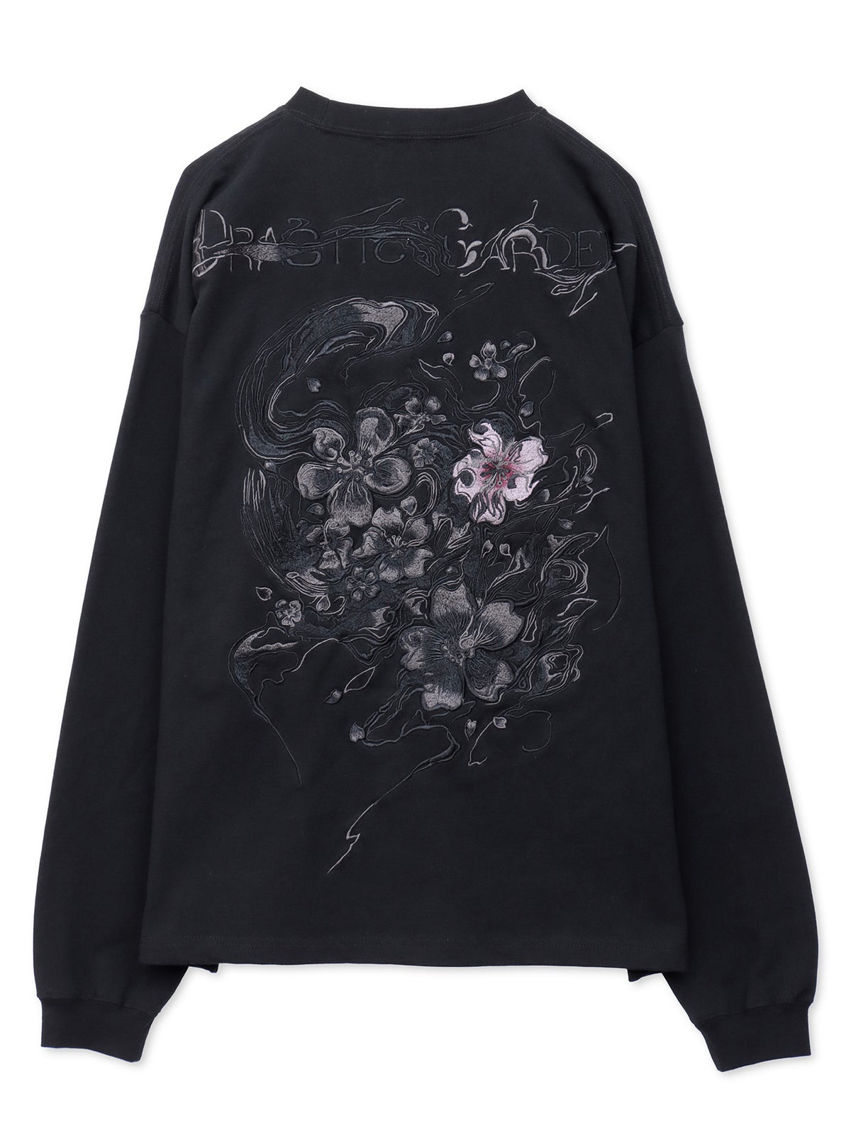 【DRASTIC GARDEN】“漆黒の華々”総刺繍BGIシルエットロンT
