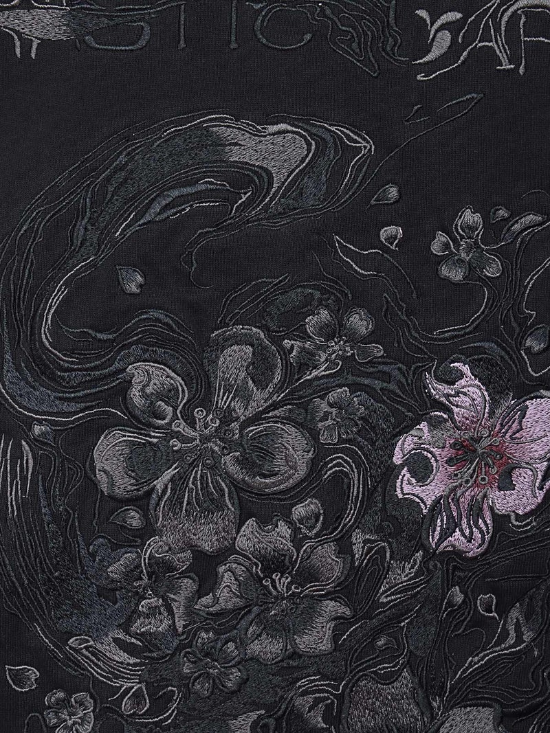 【DRASTIC GARDEN】“漆黒の華々”総刺繍BGIシルエットロンT