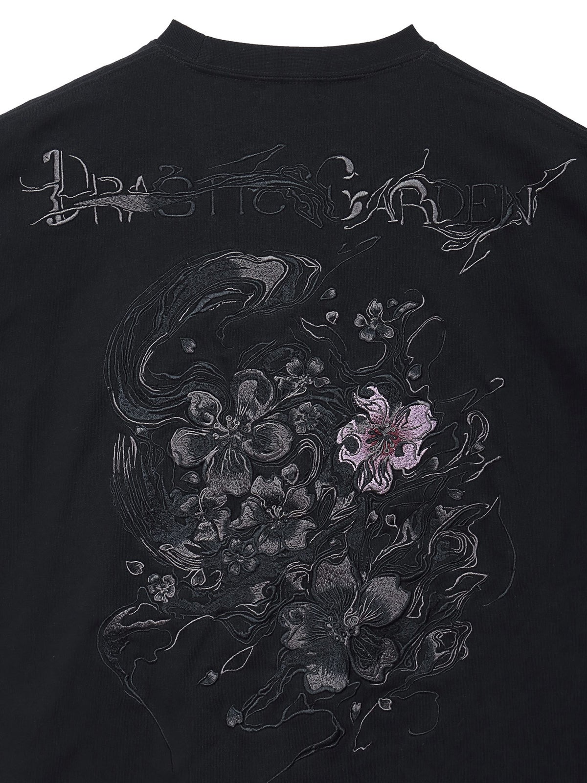 【DRASTIC GARDEN】“漆黒の華々”総刺繍BGIシルエットロンT
