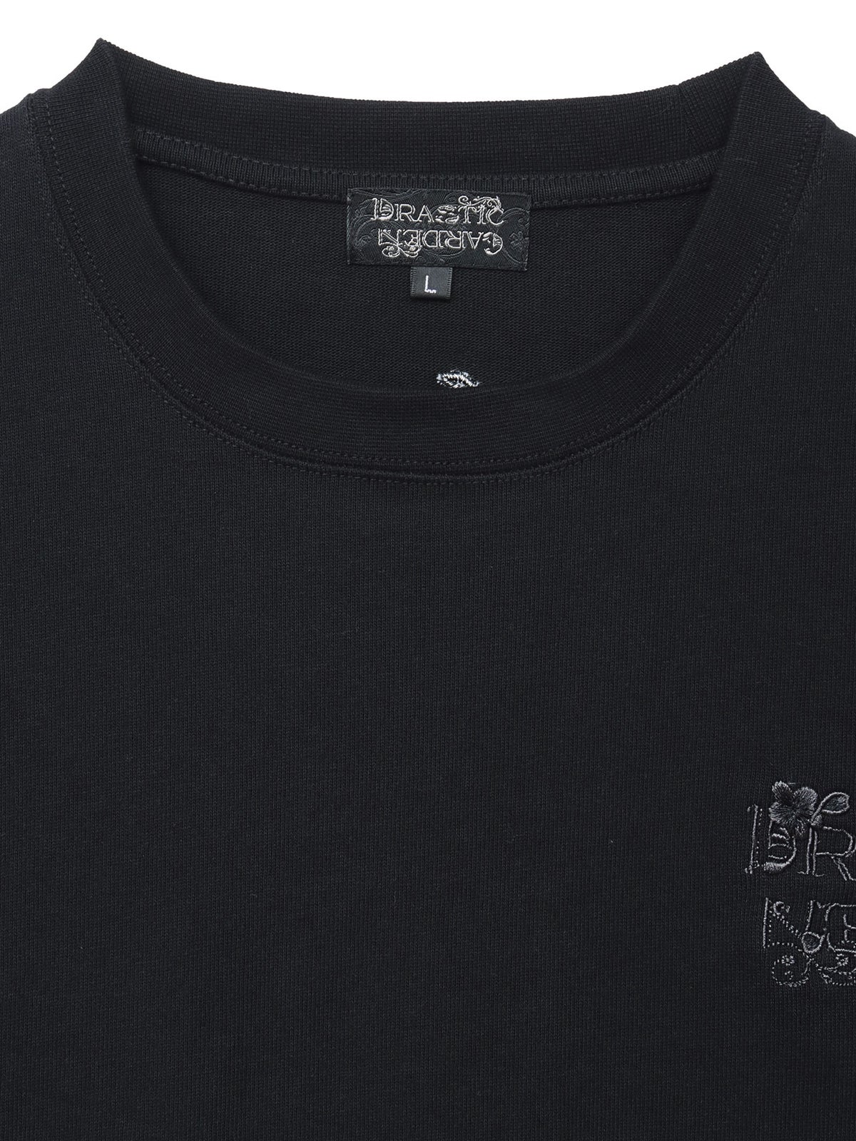 【DRASTIC GARDEN】“漆黒の華々”総刺繍BGIシルエットロンT