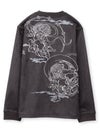【絡繰魂】“風神雷神”刺繍入りフェイクスウェードロンT