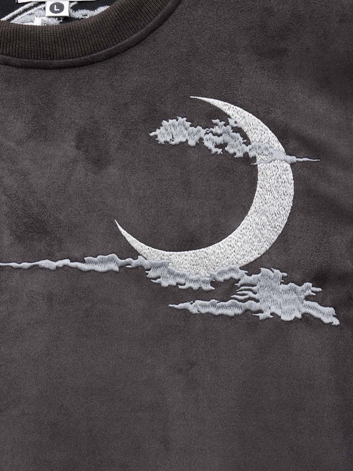 【絡繰魂】“風神雷神”刺繍入りフェイクスウェードロンT