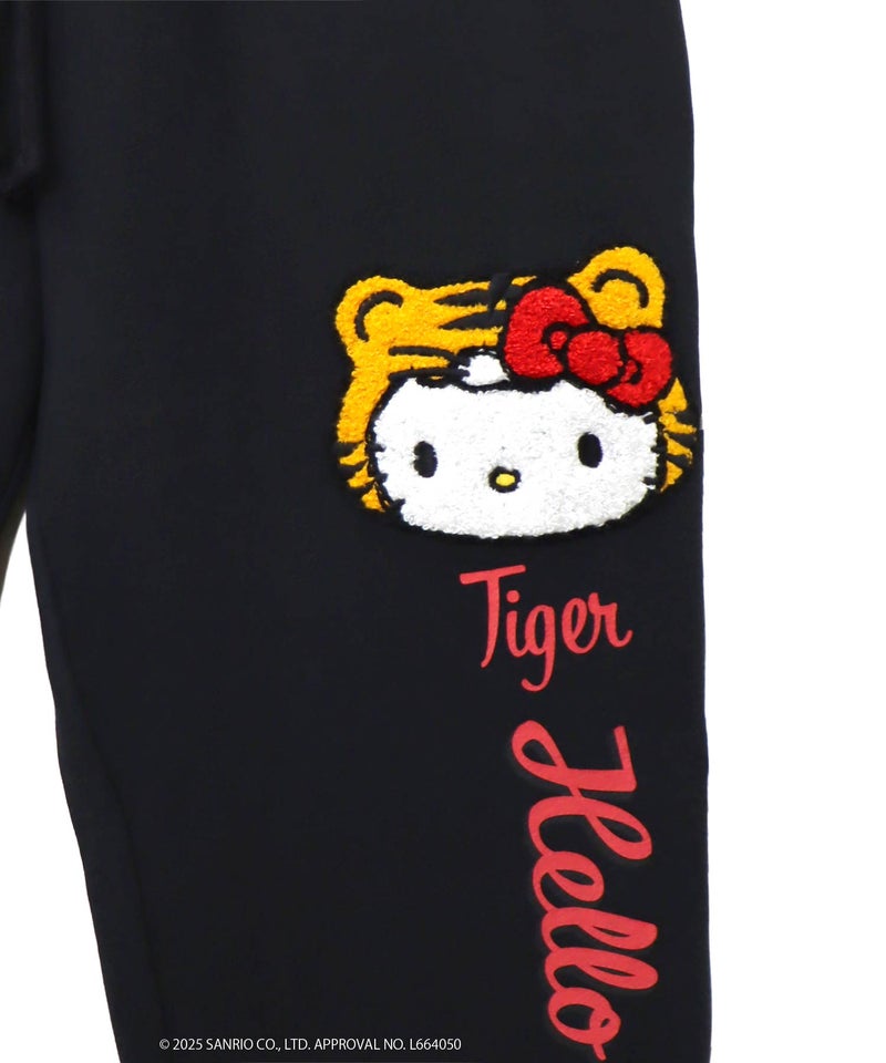 ≪40%OFF≫【Hello Kitty×PANDIESTA JAPAN】“なりきり龍虎”刺繍入りスウェットパンツ≪返品・取寄対応不可≫
