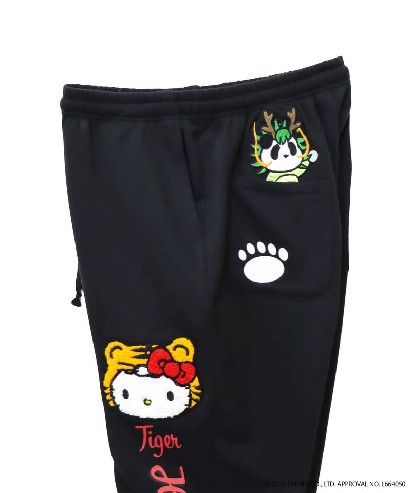 ≪40%OFF≫【Hello Kitty×PANDIESTA JAPAN】“なりきり龍虎”刺繍入りスウェットパンツ≪返品・取寄対応不可≫