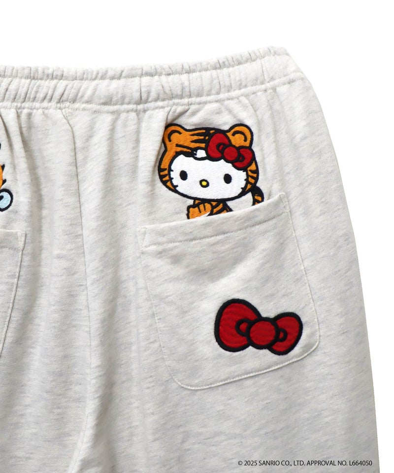 ≪40%OFF≫【Hello Kitty×PANDIESTA JAPAN】“なりきり龍虎”刺繍入りスウェットパンツ≪返品・取寄対応不可≫