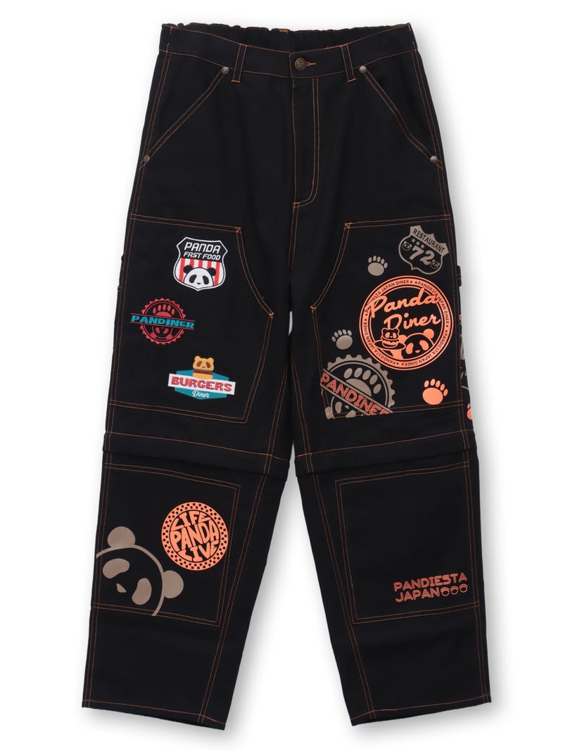 【PANDIESTA JAPAN】“アメリカンダイナー”刺繍入りセパレートダブルニーパンツ〔別注〕