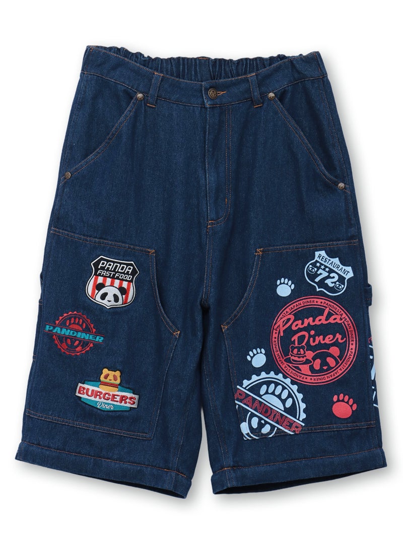 【PANDIESTA JAPAN】“アメリカンダイナー”刺繍入りセパレートダブルニーパンツ〔別注〕