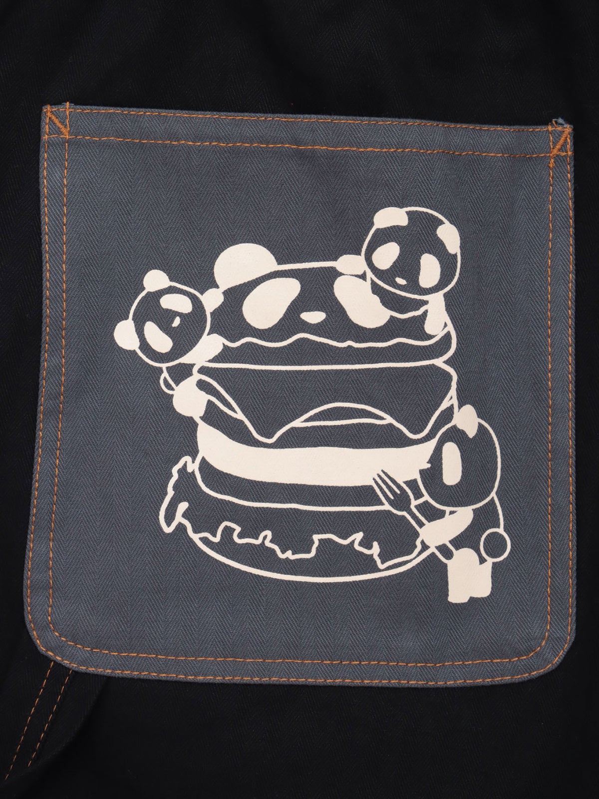 【PANDIESTA JAPAN】“アメリカンダイナー”刺繍入りセパレートダブルニーパンツ〔別注〕