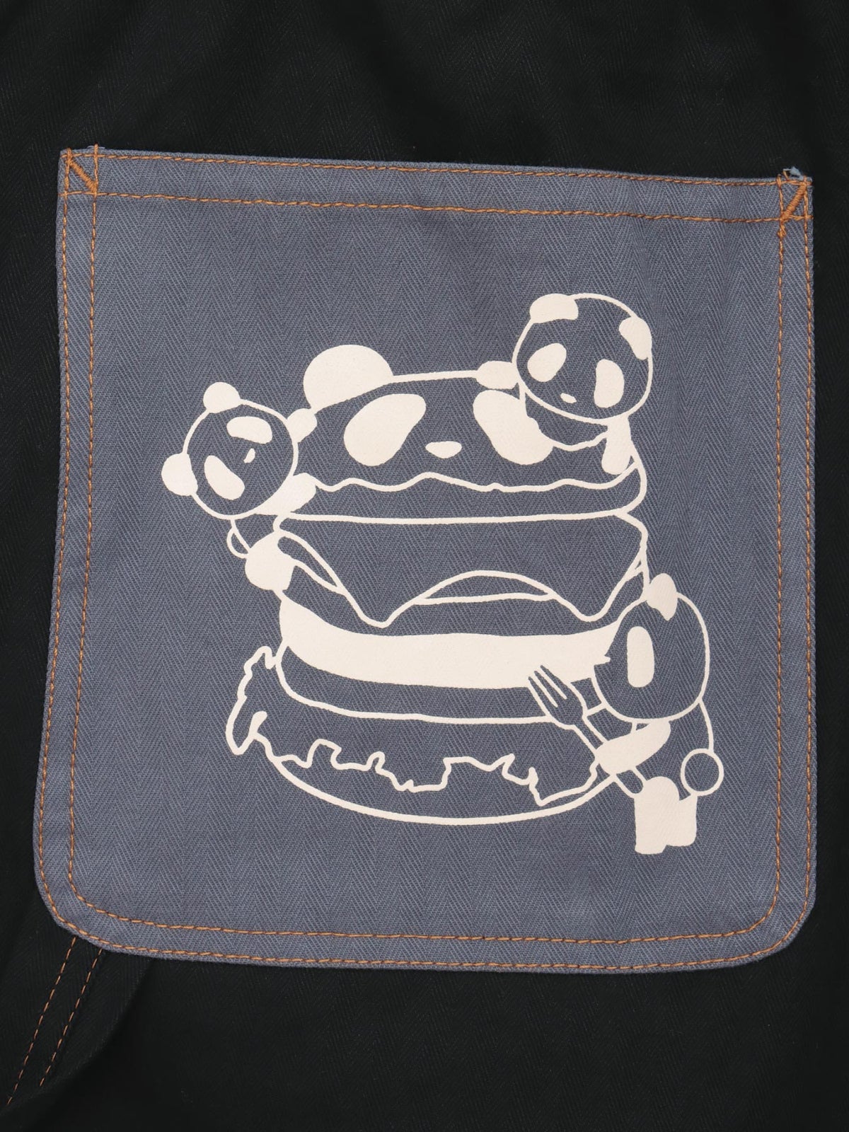 【PANDIESTA JAPAN】“アメリカンダイナー”刺繍入りセパレートダブルニーパンツ〔別注〕