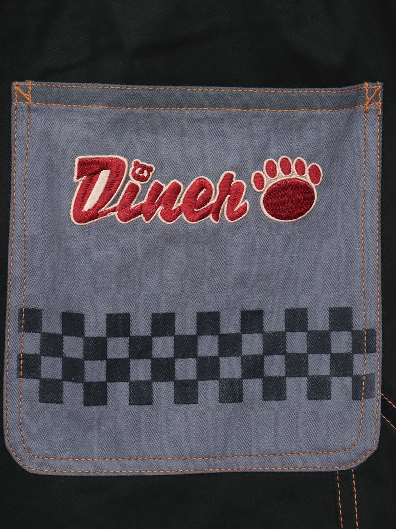 【PANDIESTA JAPAN】“アメリカンダイナー”刺繍入りセパレートダブルニーパンツ〔別注〕