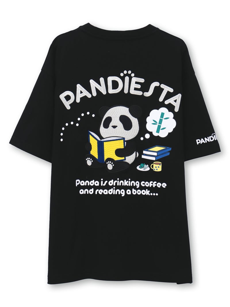 【PANDIESTA JAPAN】“リーディングパンダ”刺繍入りTシャツ