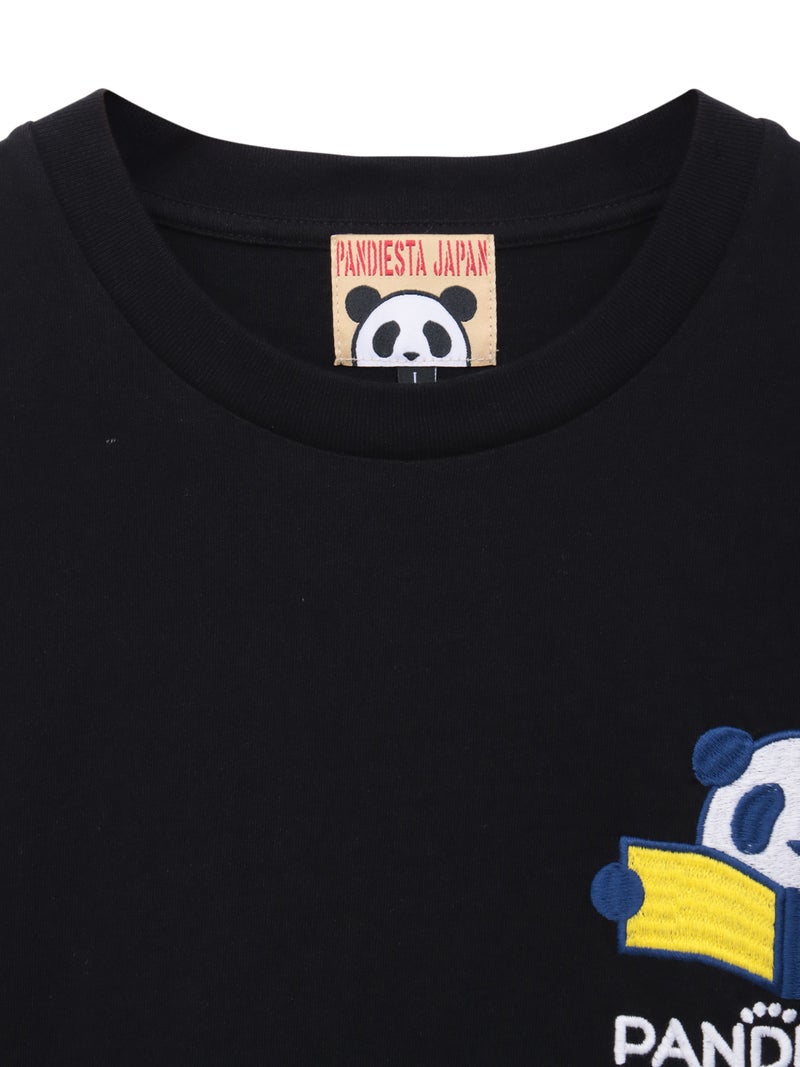 【PANDIESTA JAPAN】“リーディングパンダ”刺繍入りTシャツ