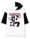 【PANDIESTA JAPAN】“デビルパンダハーフBONE”切替半袖パーカー