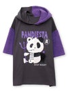 【PANDIESTA JAPAN】“デビルパンダハーフBONE”切替半袖パーカー