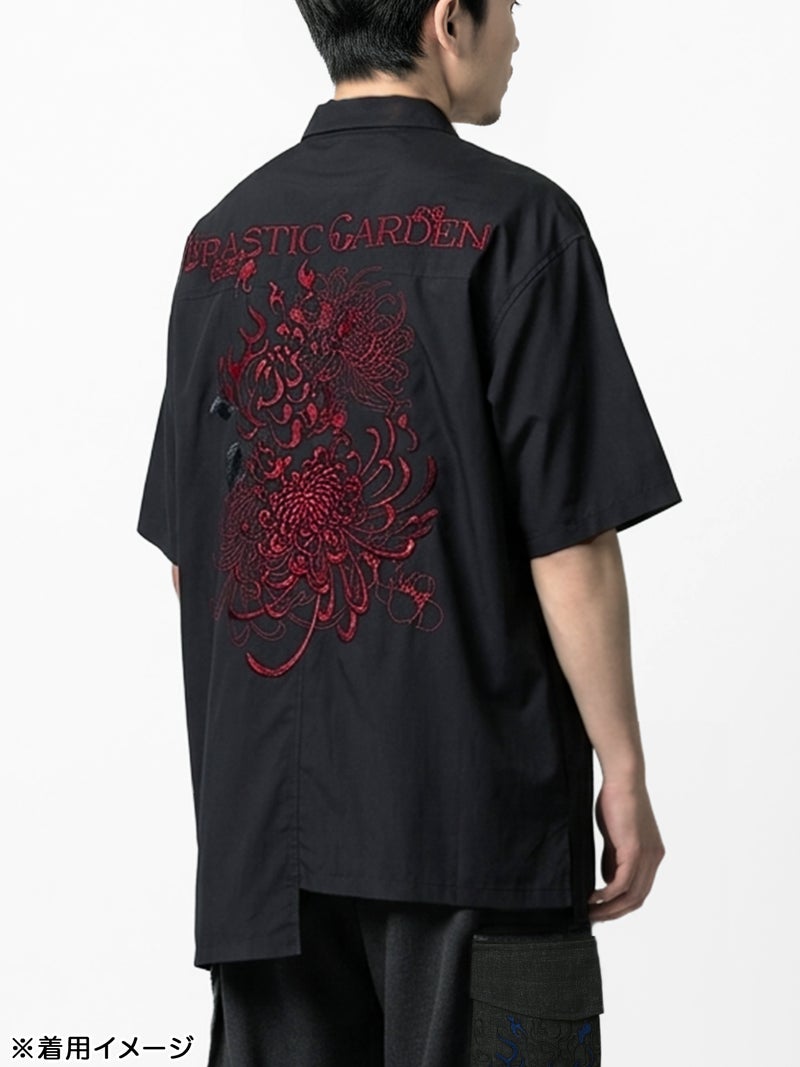 【DRASTIC GARDEN】“火炎ノ菊”総刺繍変形シャツ