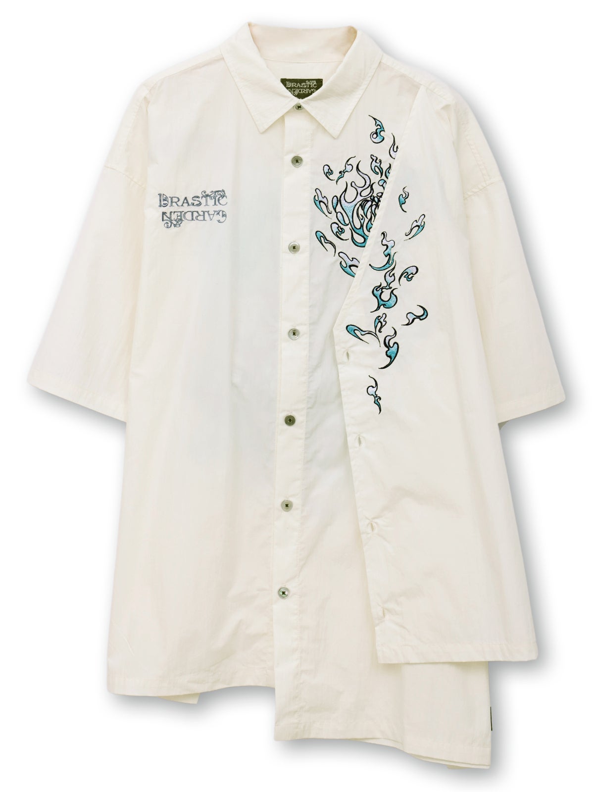 【DRASTIC GARDEN】“火炎ノ菊”総刺繍変形シャツ