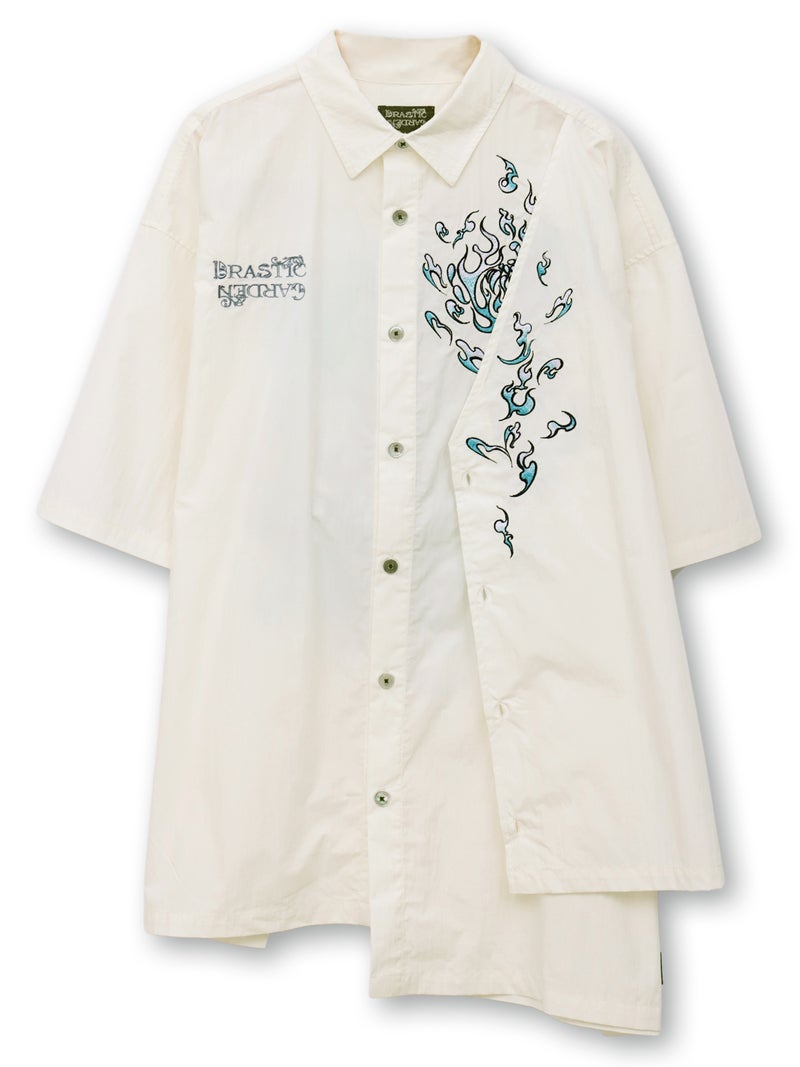 【DRASTIC GARDEN】“火炎ノ菊”総刺繍変形シャツ
