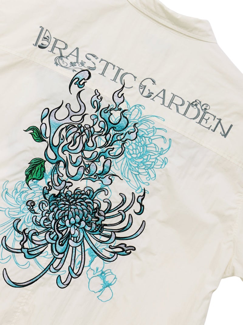 【DRASTIC GARDEN】“火炎ノ菊”総刺繍変形シャツ