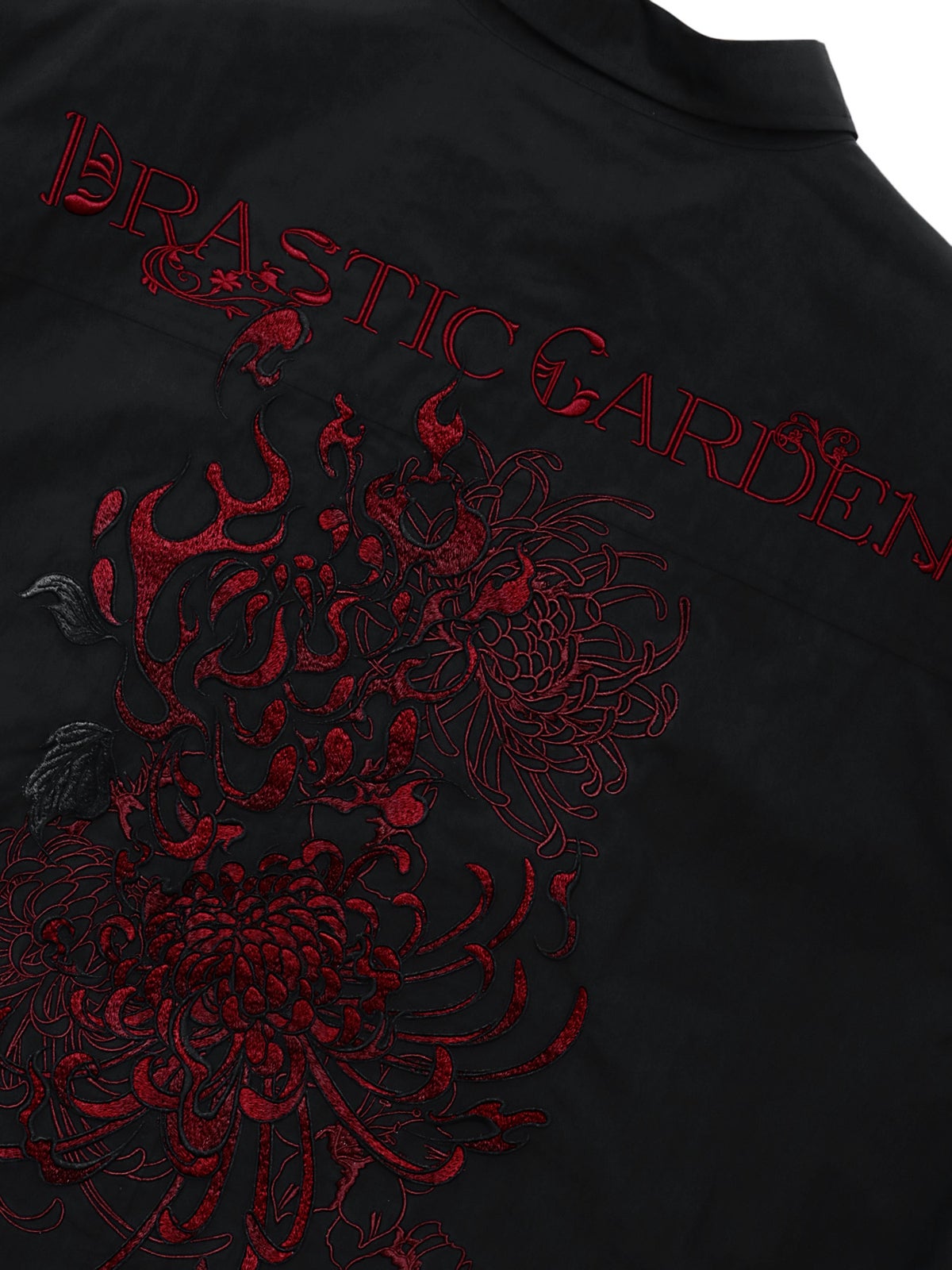 【DRASTIC GARDEN】“火炎ノ菊”総刺繍変形シャツ