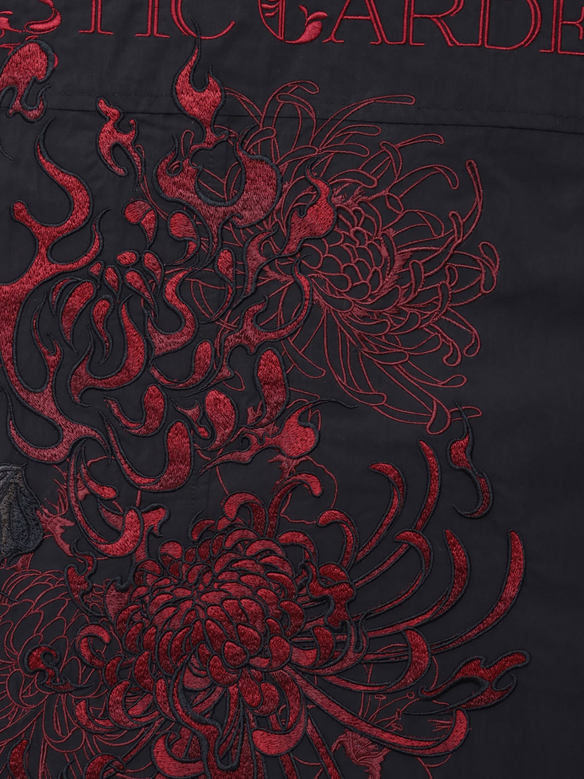 【DRASTIC GARDEN】“火炎ノ菊”総刺繍変形シャツ