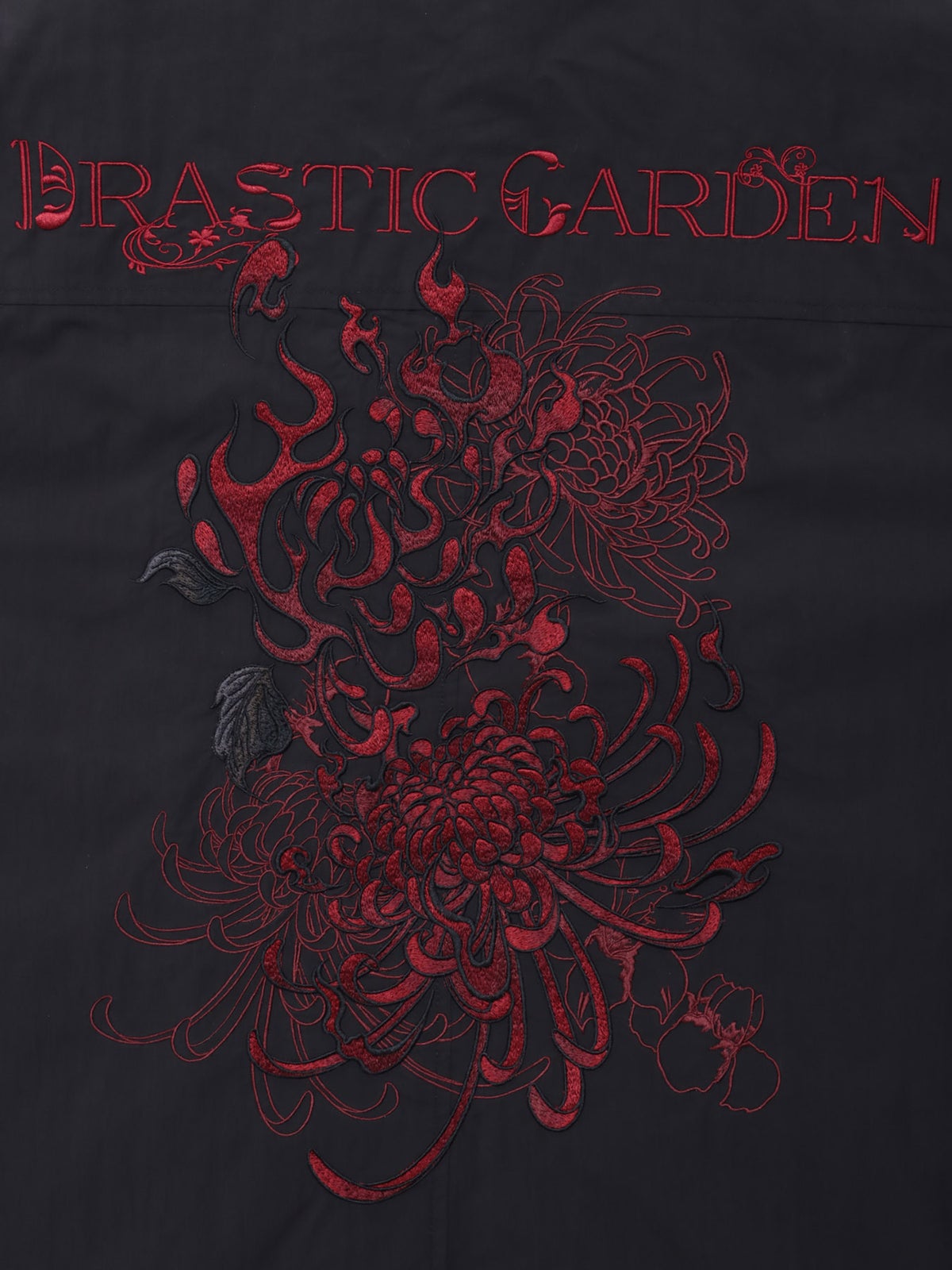 【DRASTIC GARDEN】“火炎ノ菊”総刺繍変形シャツ
