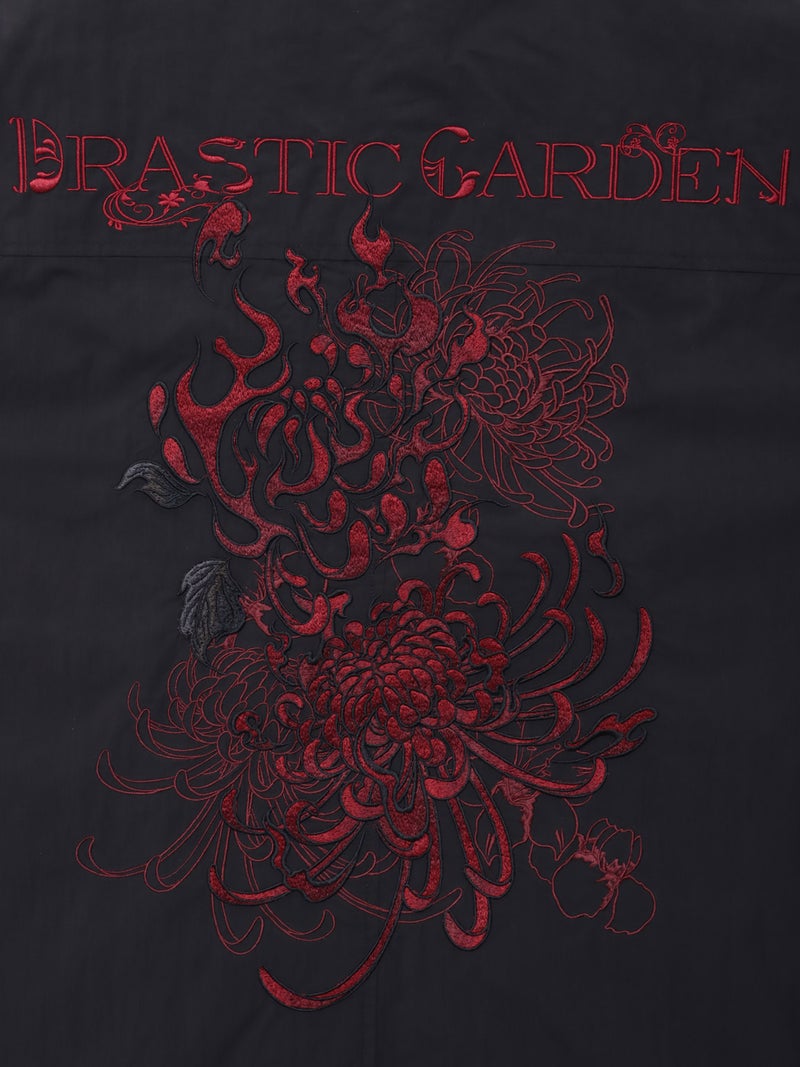 【DRASTIC GARDEN】“火炎ノ菊”総刺繍変形シャツ