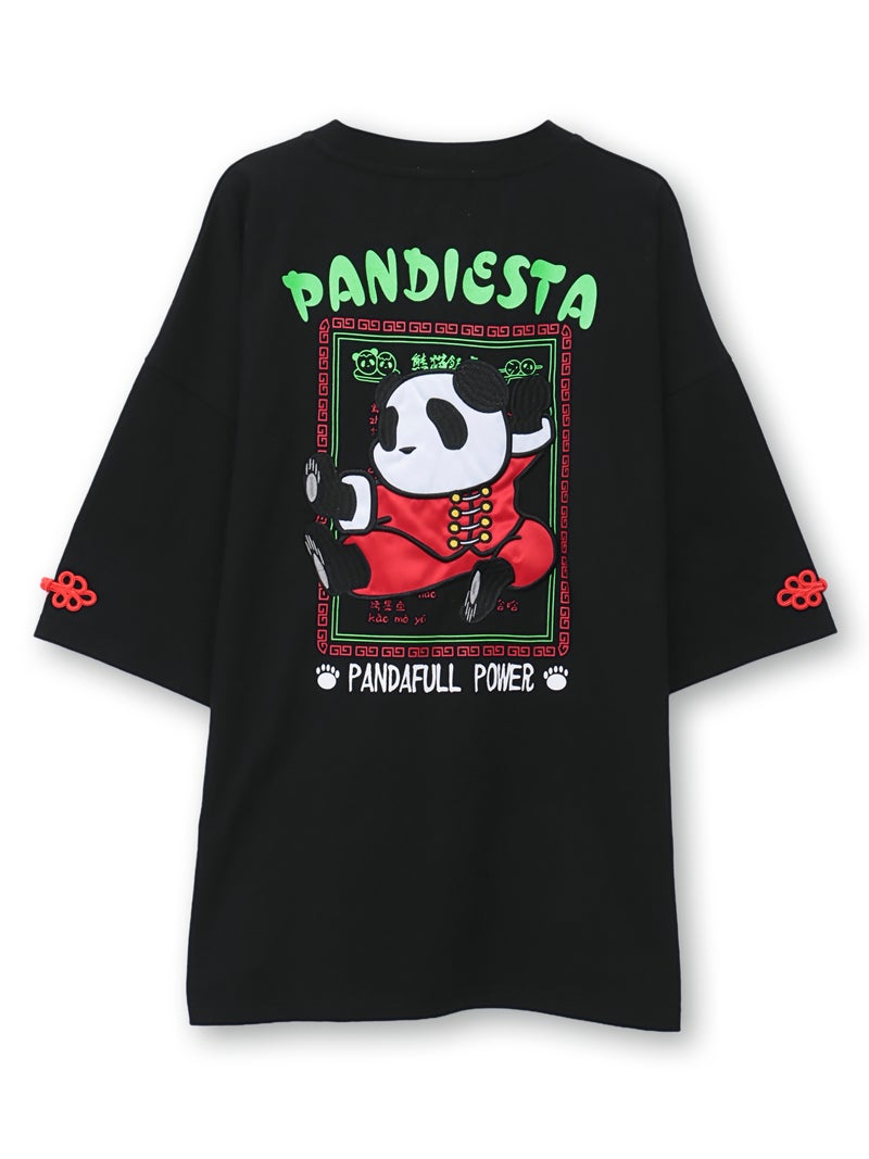 【PANDIESTA JAPAN】“カンフーパンダ”刺繍入りTシャツ