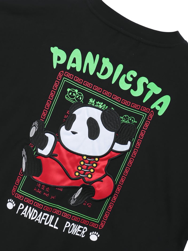【PANDIESTA JAPAN】“カンフーパンダ”刺繍入りTシャツ