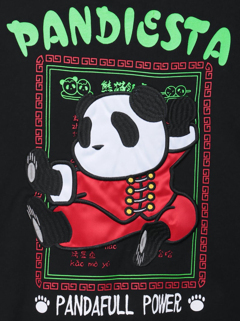 【PANDIESTA JAPAN】“カンフーパンダ”刺繍入りTシャツ