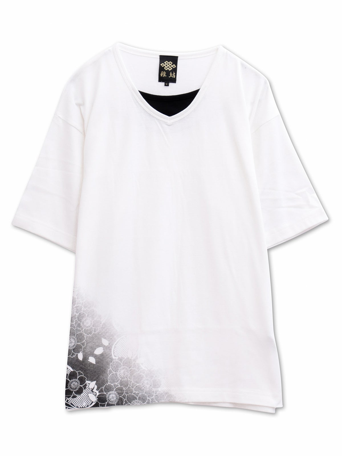 【雅結】桜刺繍カーディガン×Tシャツセット