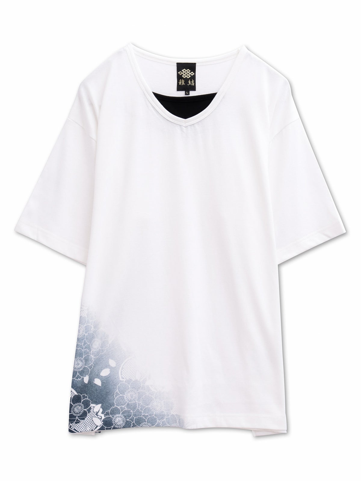 【雅結】桜刺繍カーディガン×Tシャツセット