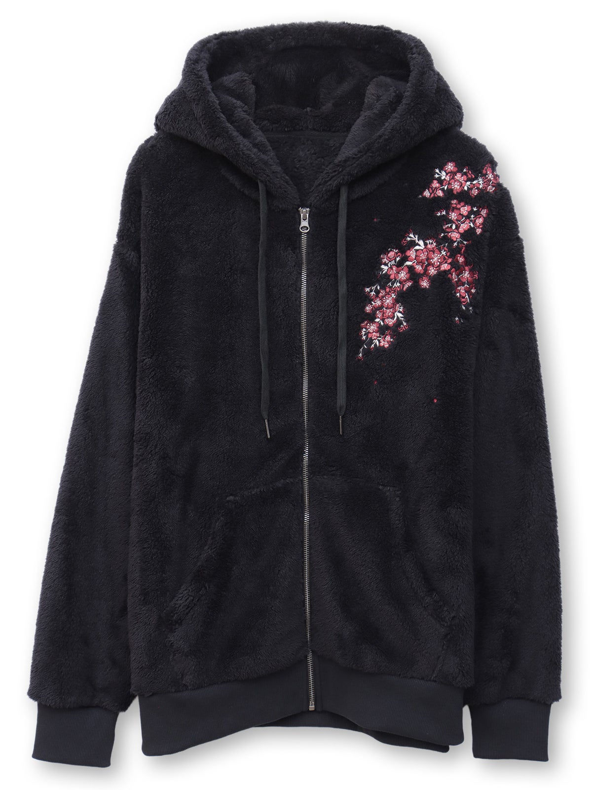 【雅結】桜刺繍ZIPパーカーアンサンブル