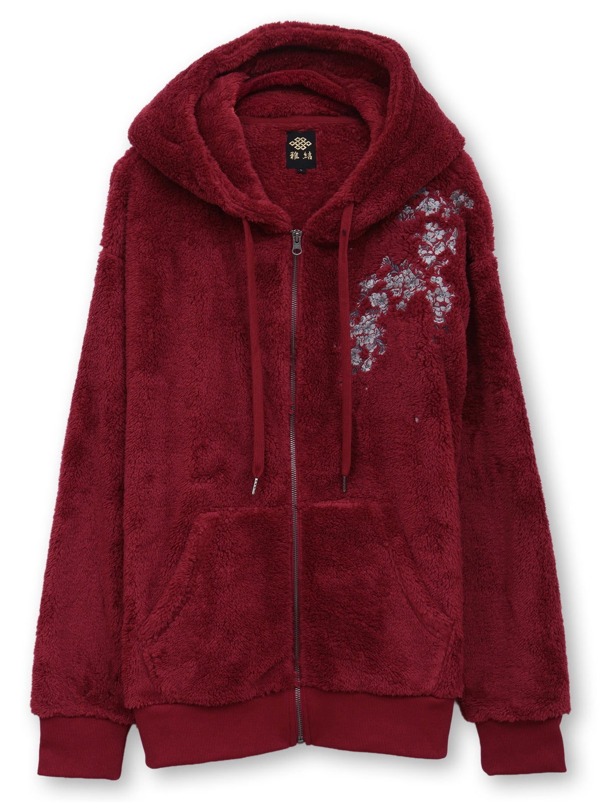 【雅結】桜刺繍ZIPパーカーアンサンブル