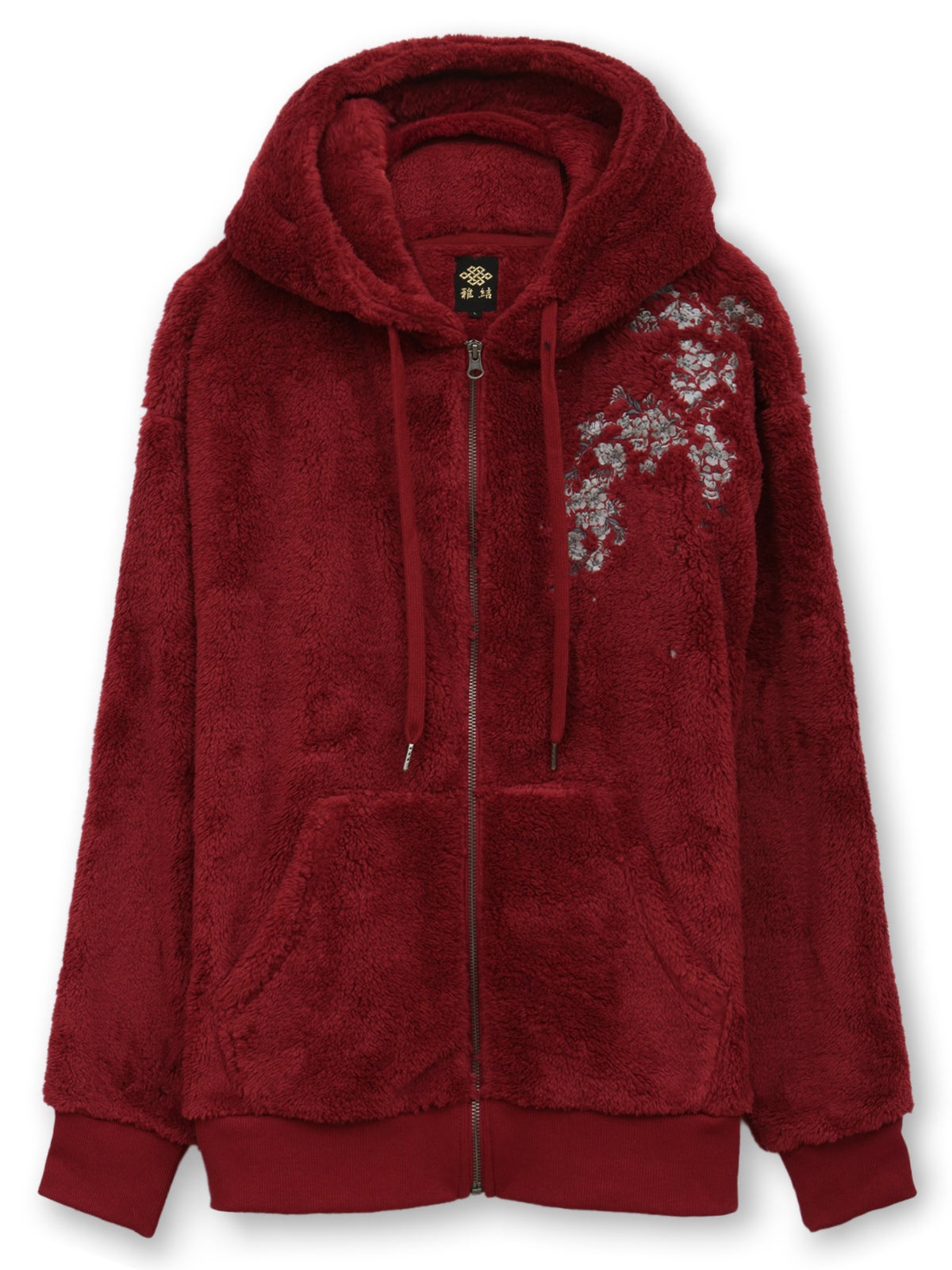 【雅結】桜刺繍ZIPパーカーアンサンブル