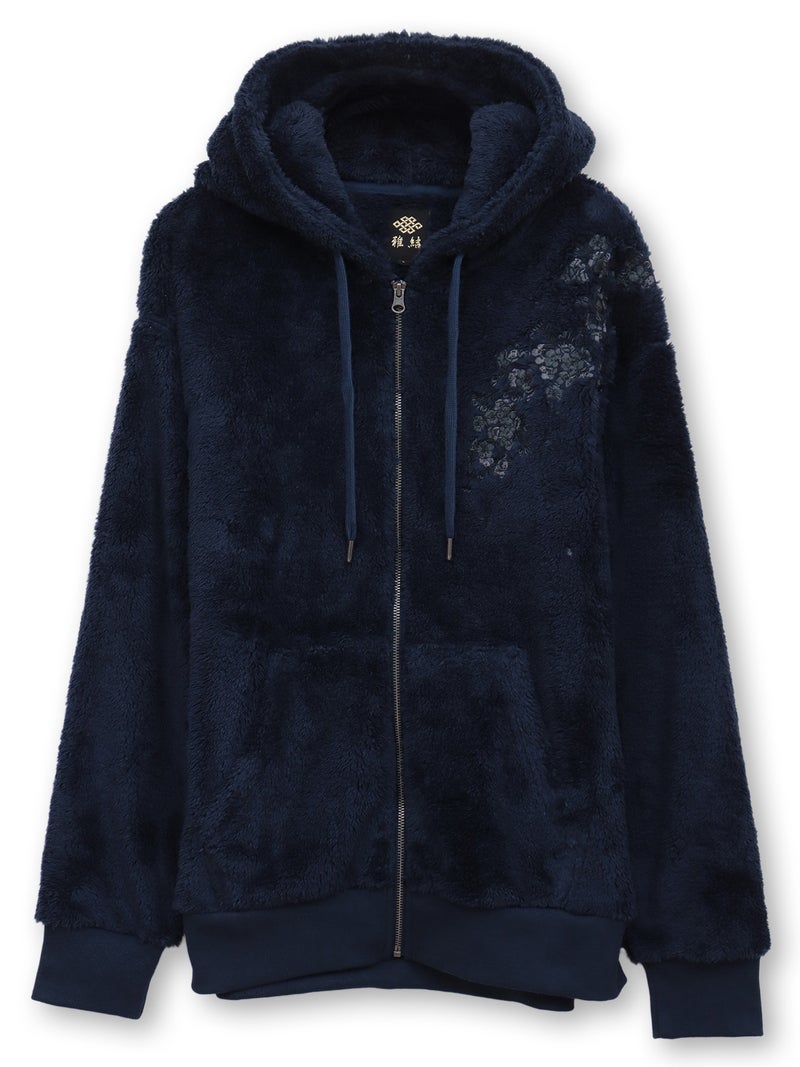 【雅結】桜刺繍ZIPパーカーアンサンブル